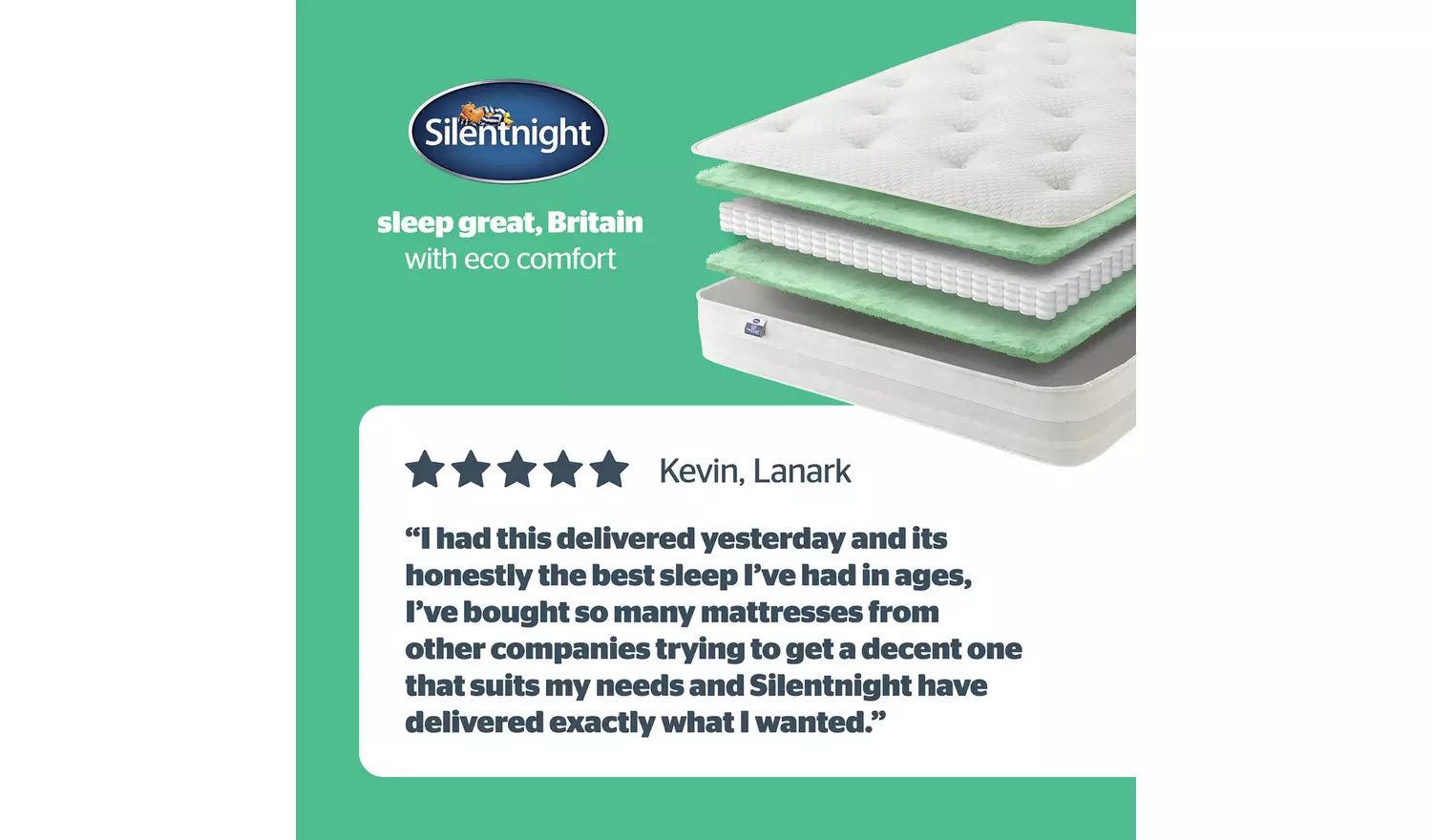 Silentnight Middleton 800 Pocket Comfort Mattress- Superking