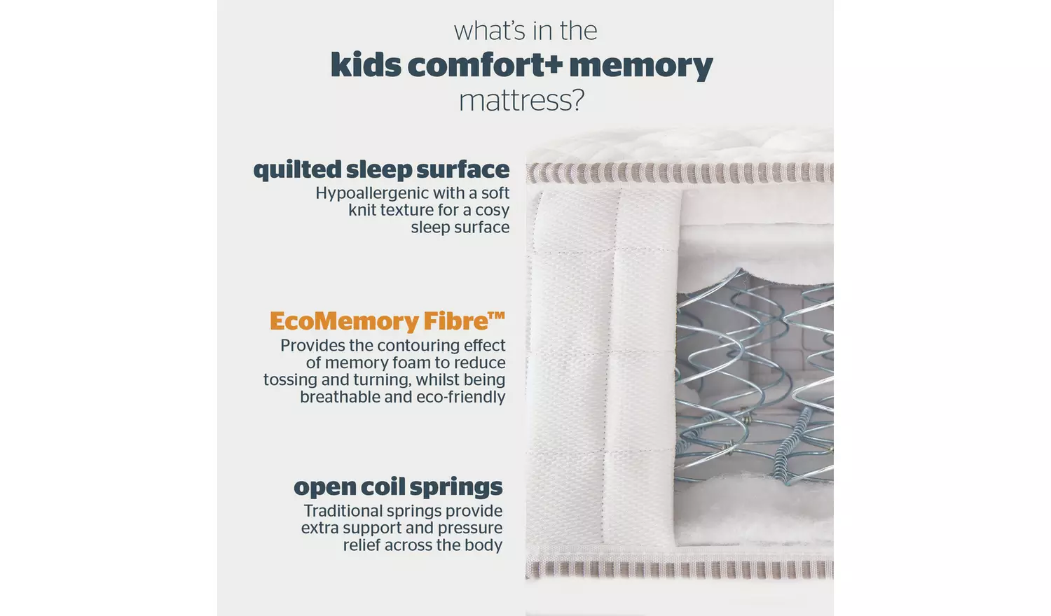 Silentnight Kids Premium Eco Memory Mattress - Single
