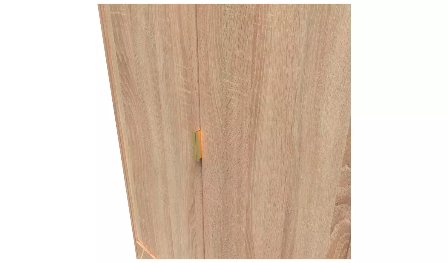 Livara Tivoli 2 Door 2 Drawer Wardrobe - Oak