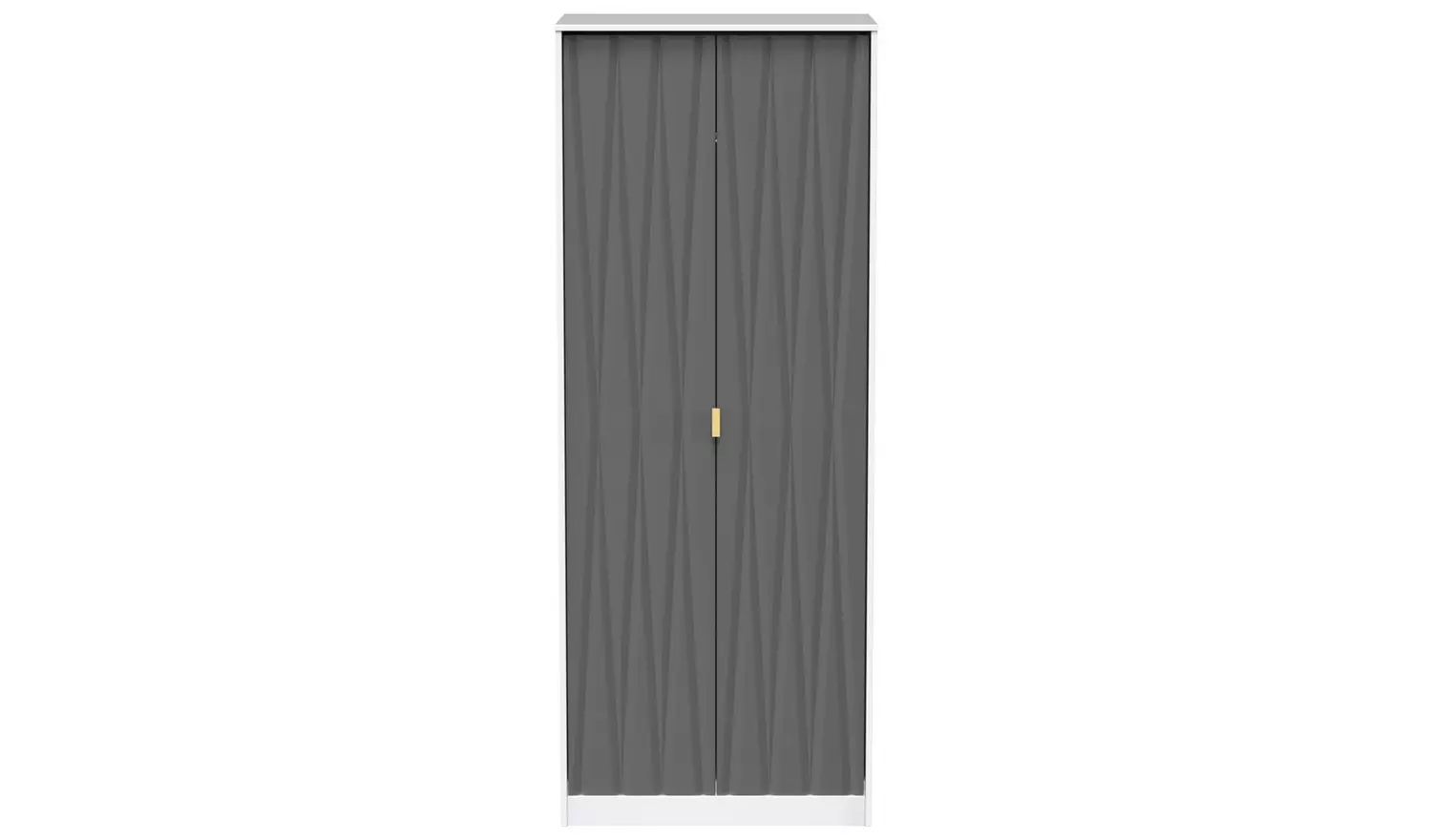 Livara Shimmer 2 Door Wardrobe - Grey & White