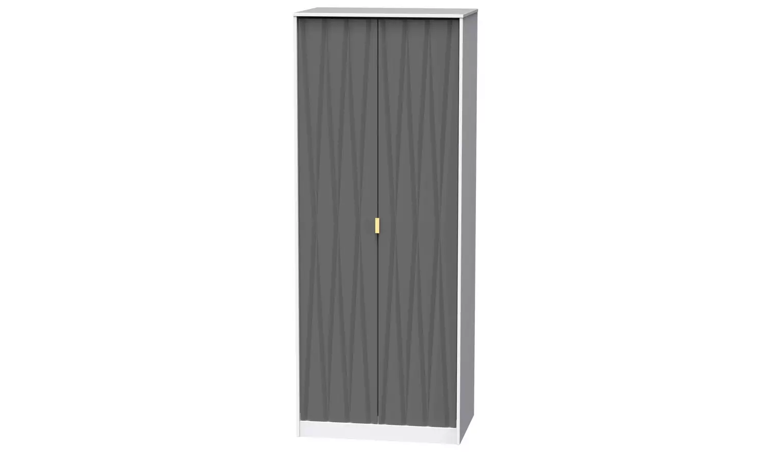 Livara Shimmer 2 Door Wardrobe - Grey & White