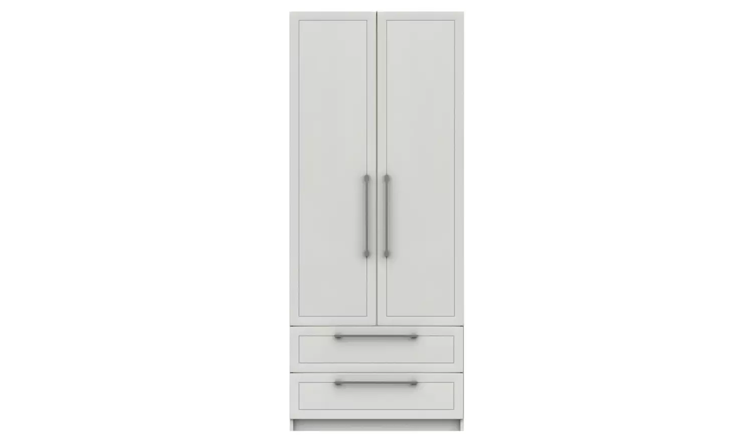 Hatfield 2 Door 2 Drawer Wardrobe - White Gloss