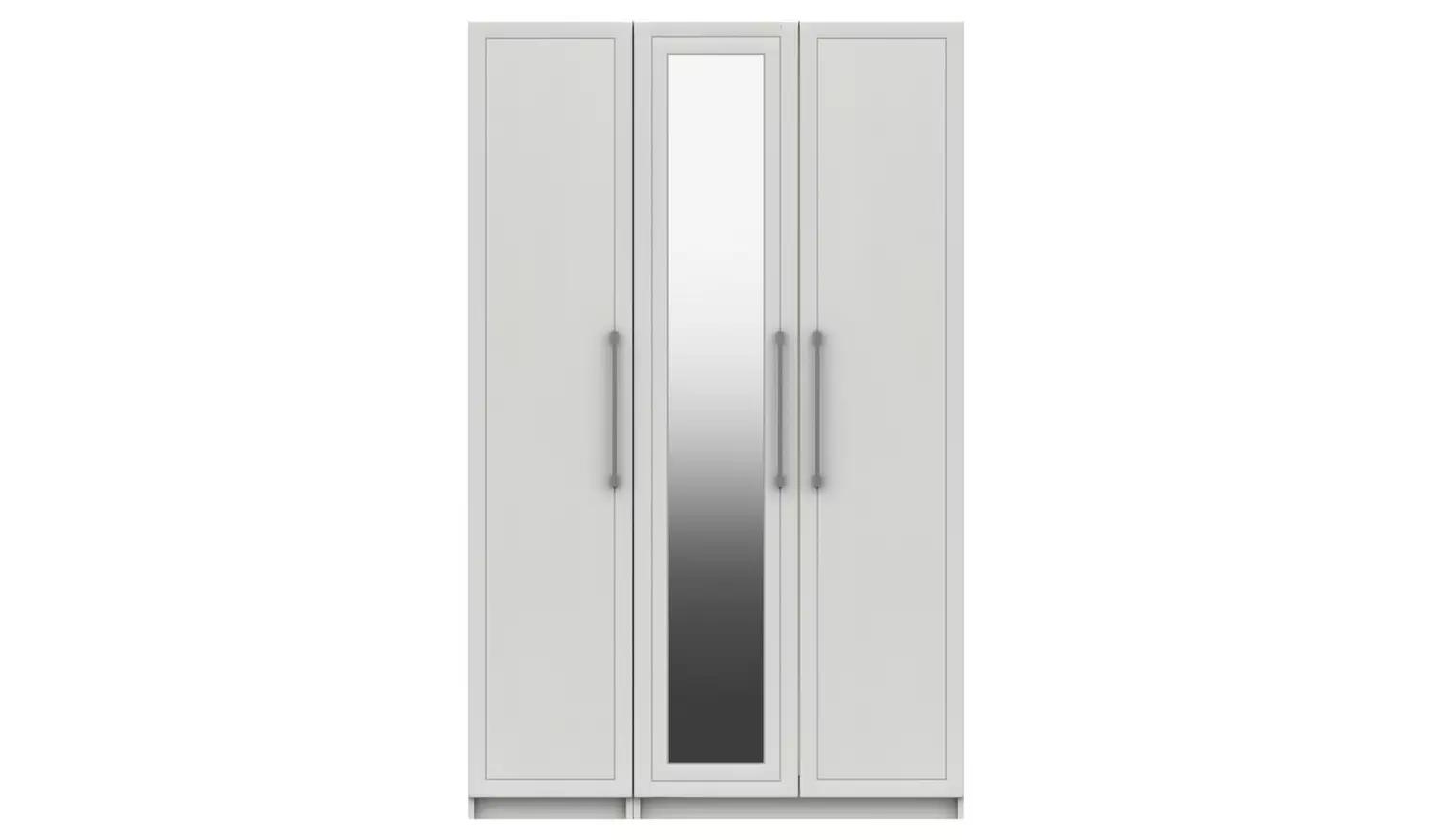 Hatfield 3 Door Mirror Wardrobe - White Gloss