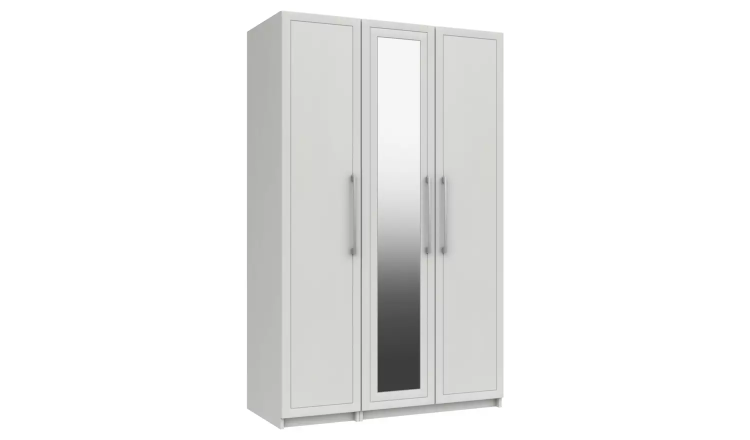 Hatfield 3 Door Mirror Wardrobe - White Gloss