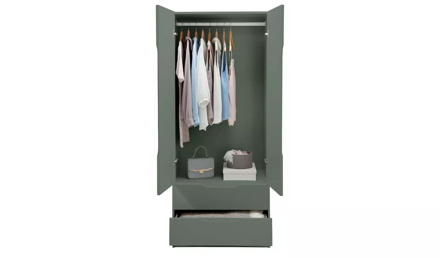 Legato 2 Door 2 Drawers Wardrobe - Green