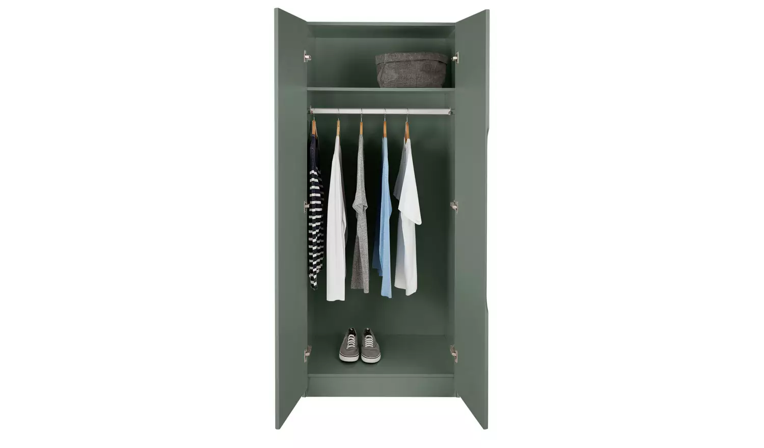 Legato 2 Door Mirrored Wardrobe - Green