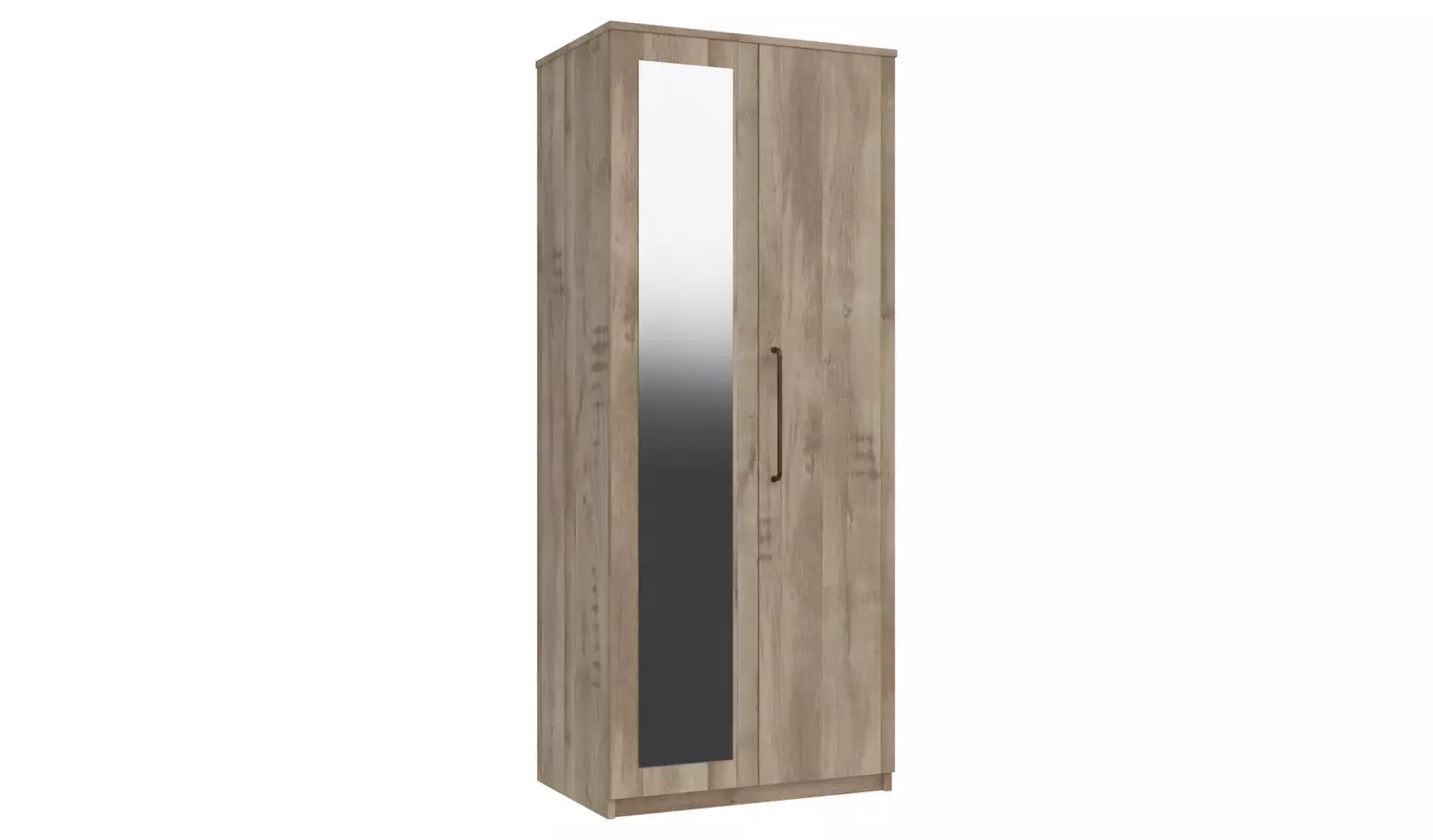 Sherwood 2 Door Mirror Wardrobe - Oak