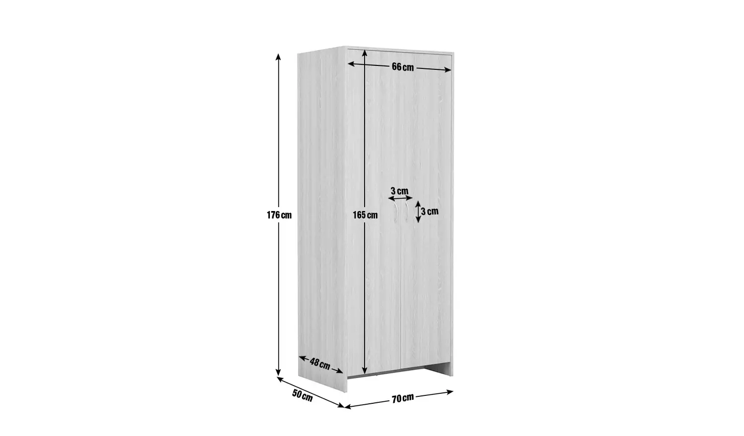 Argos Home Seville 2 Door Wardrobe - White