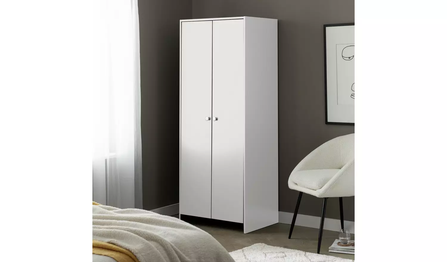 Argos Home Seville 2 Door Wardrobe - White