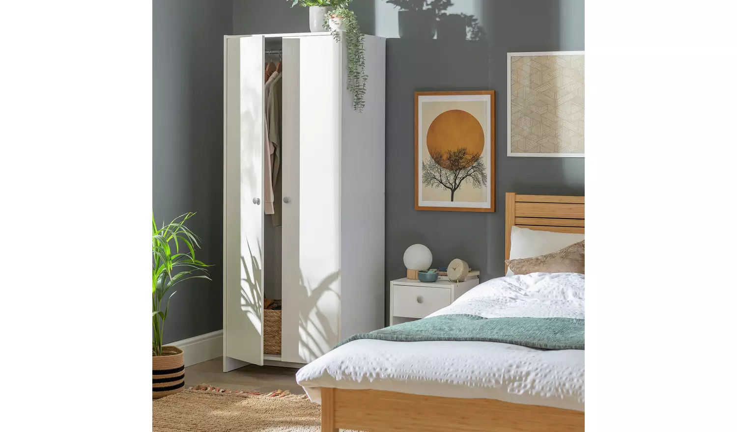Argos Home Seville 2 Door Wardrobe - White