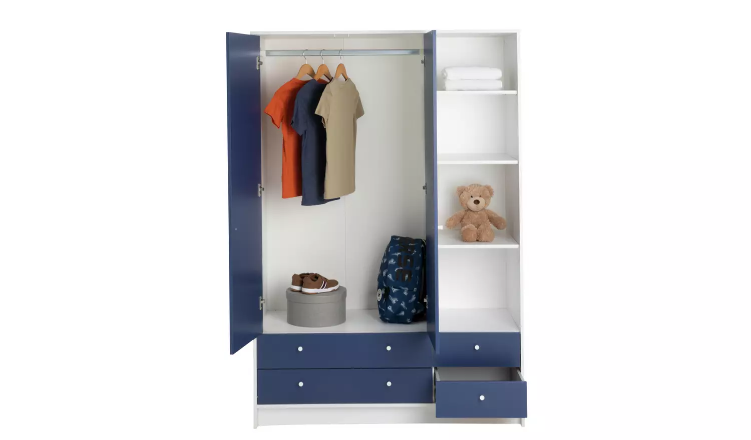 Argos Home Kids Malibu 2 Door 4 Drawer Wardrobe - Blue