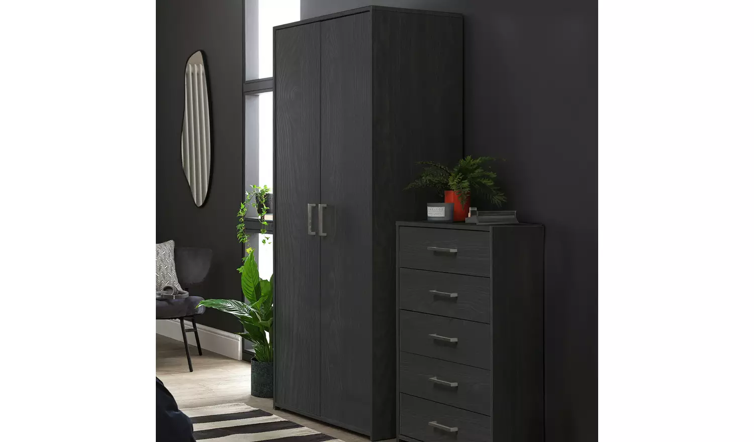 Argos Home Oslo 2 Door Wardrobe - White