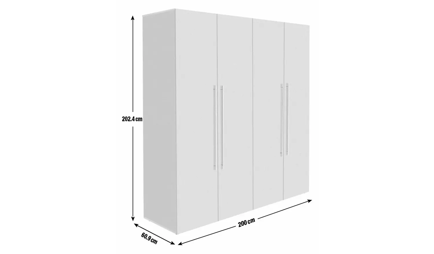 Habitat Atlas 4 Door Wardrobe - Oak