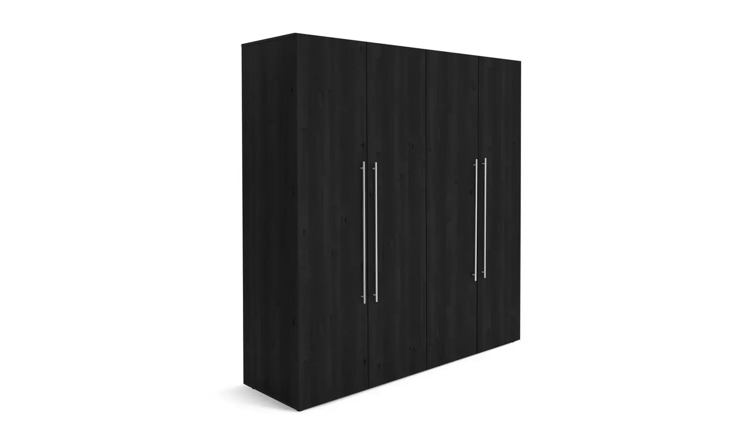 Habitat Atlas 4 Door Wardrobe - Black And Brown
