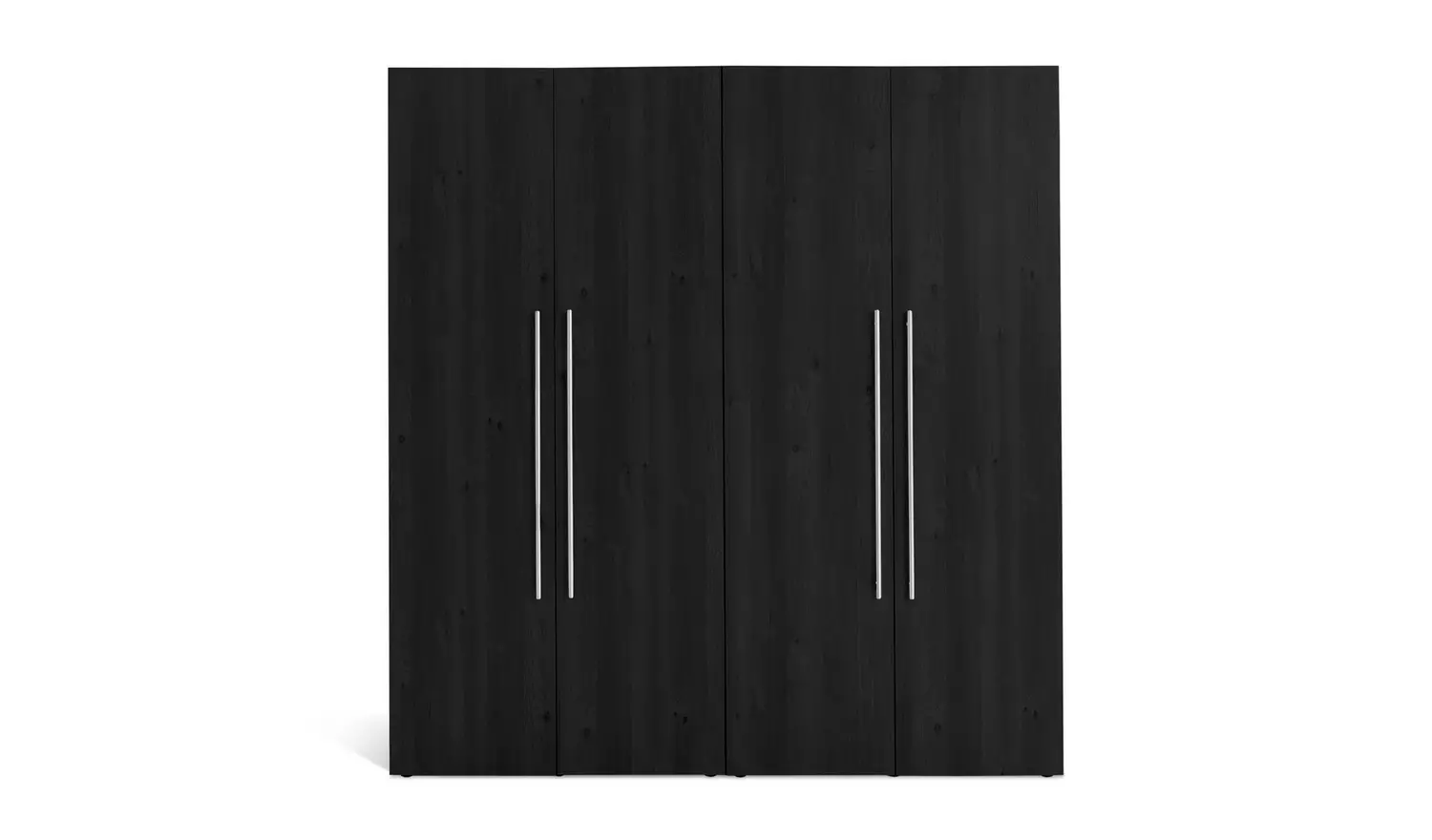 Habitat Atlas 4 Door Wardrobe - Black And Brown