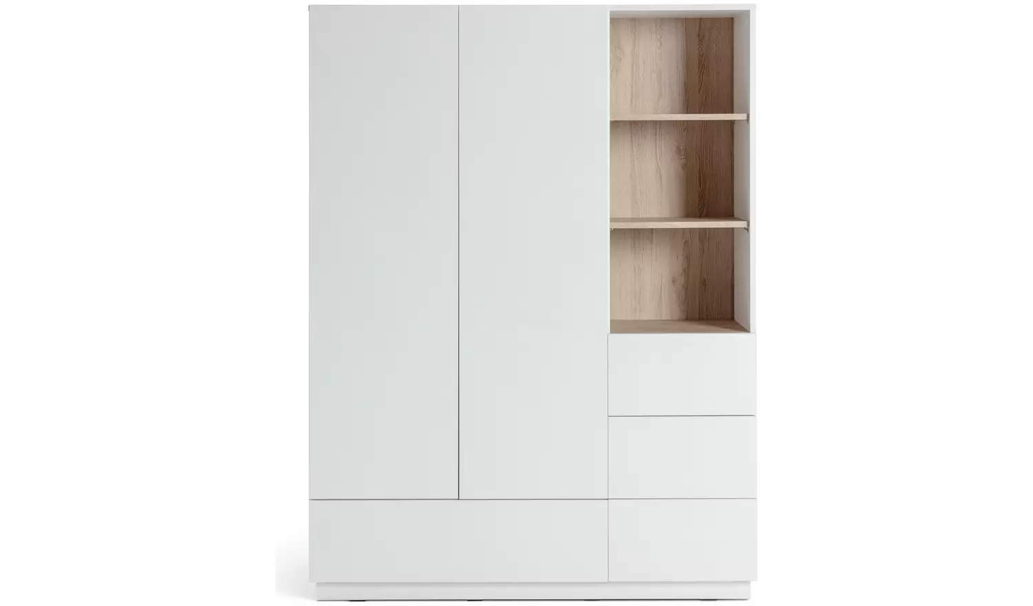 Habitat Skandi 2 Door 4 Drawer Open Wardrobe - White