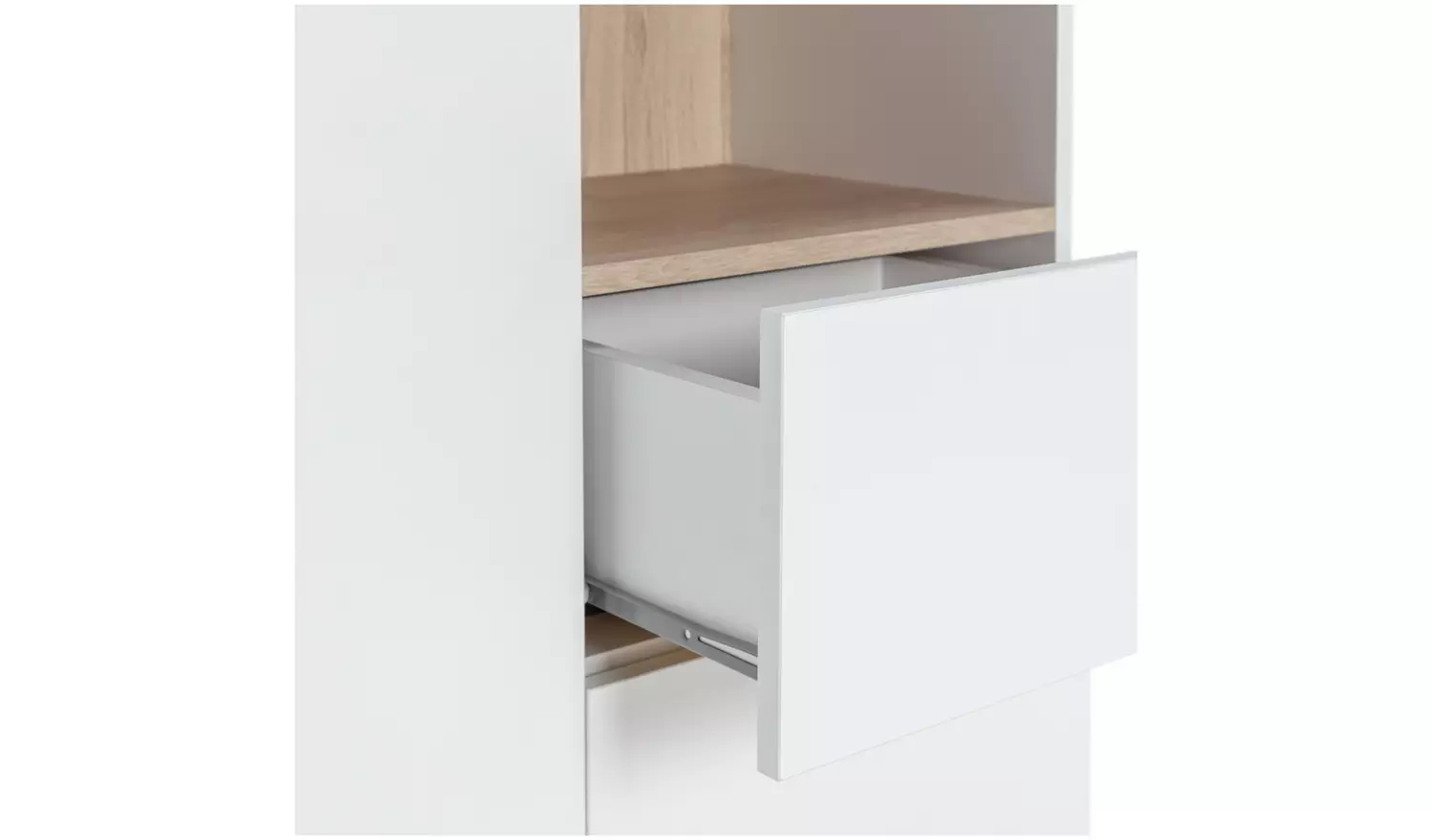 Habitat Skandi 2 Door 4 Drawer Open Wardrobe - White