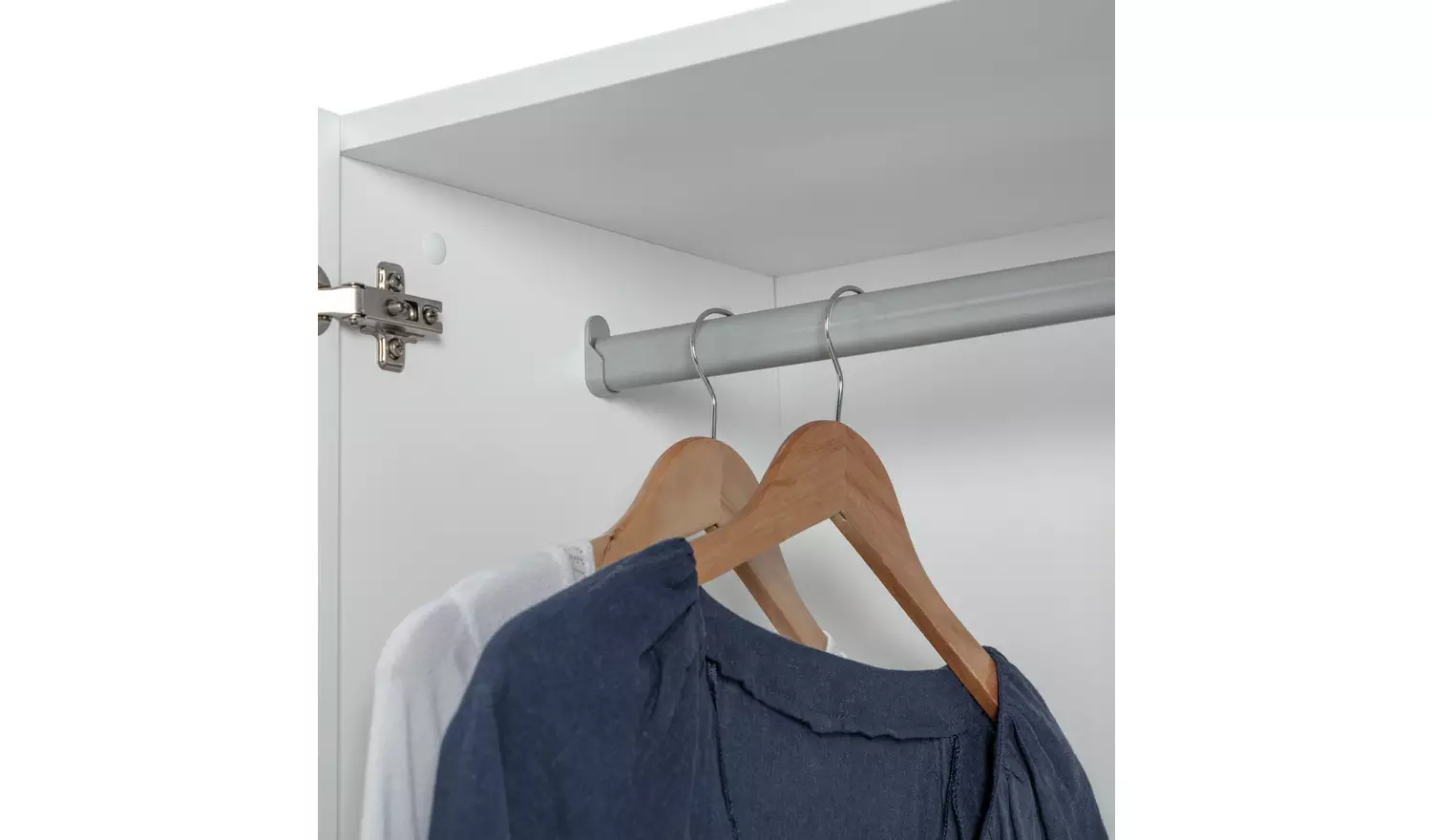 Habitat Skandi 2 Door 4 Drawer Open Wardrobe - White