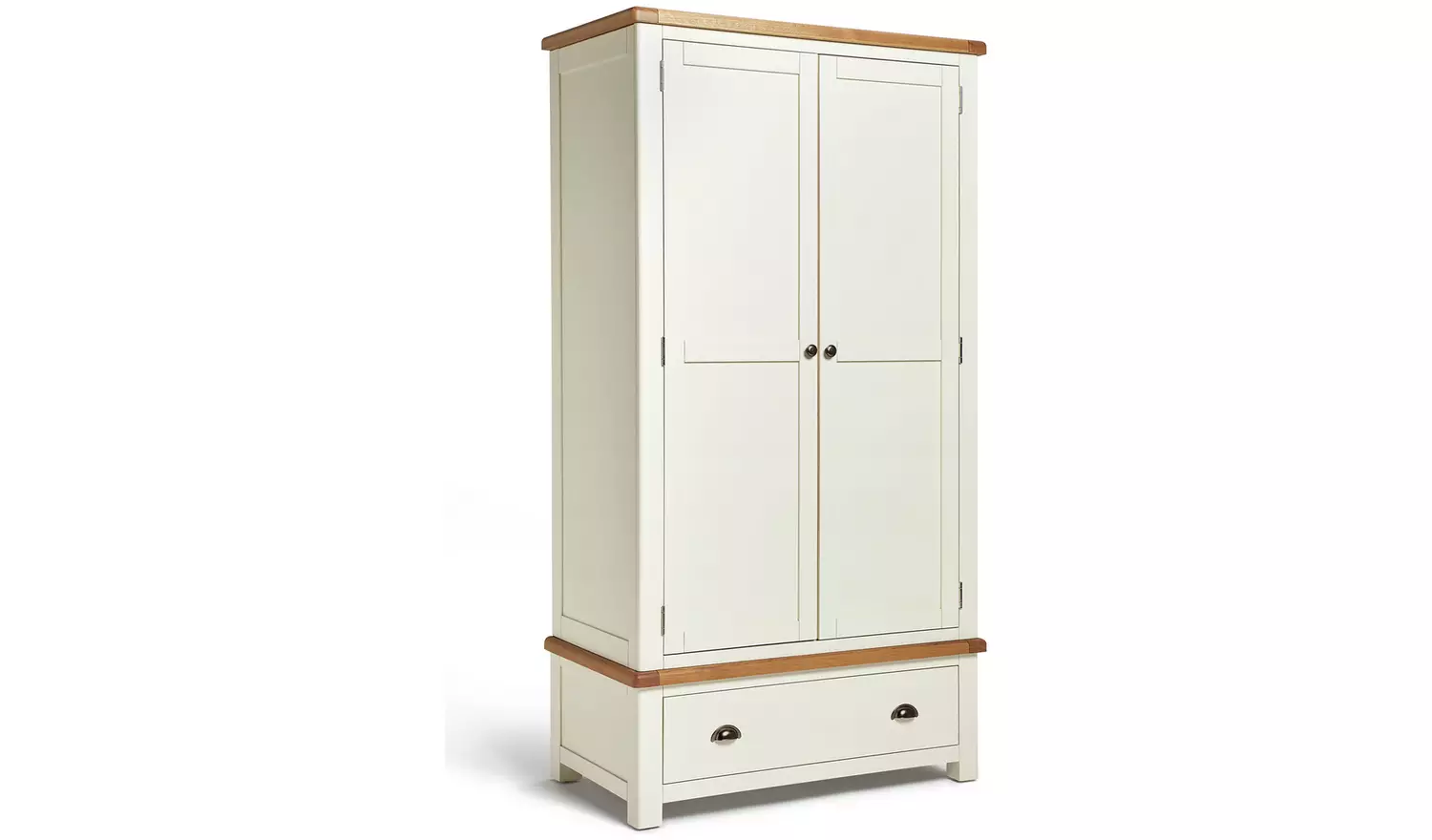 Argos Home Kent 2 Door 1 Drawer Wardrobe - Cream and Oak