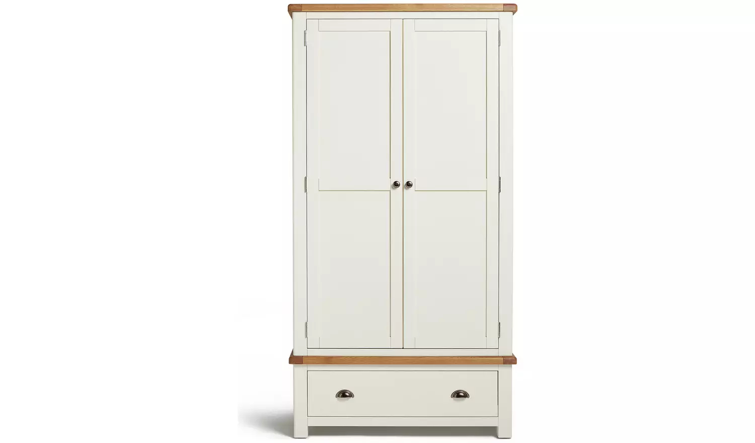 Argos Home Kent 2 Door 1 Drawer Wardrobe - Cream and Oak