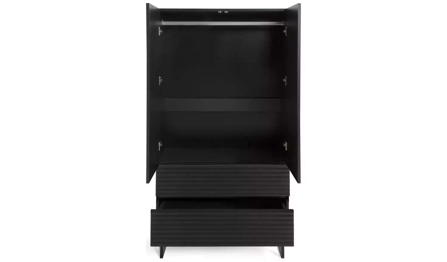 Habitat Cairo 2 Door 2 Drawer Wardrobe - Black