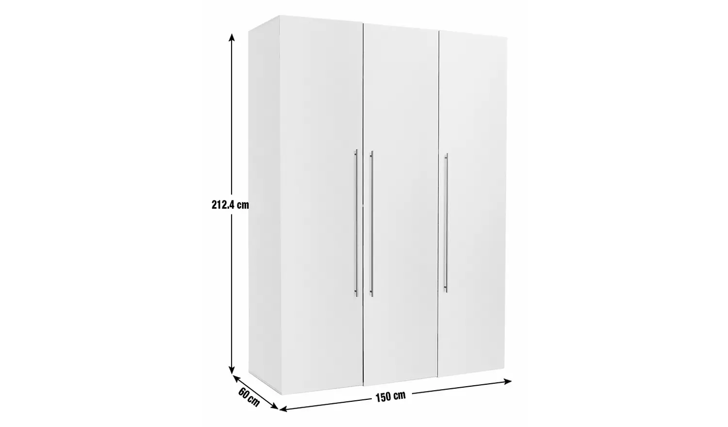 Habitat Atlas 3 Door Tall Wardrobe - White