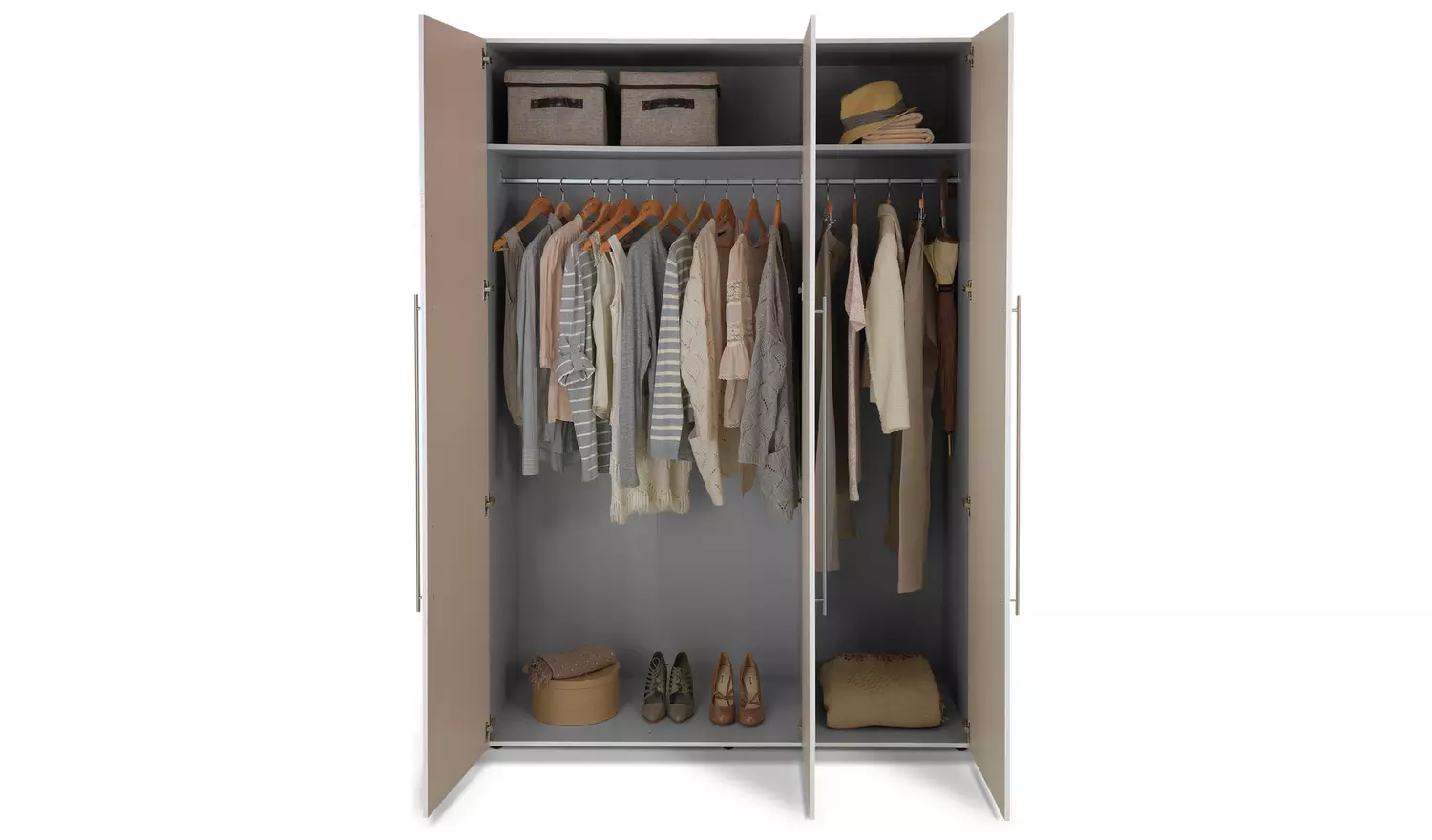 Habitat Atlas 3 Door Tall Wardrobe - White