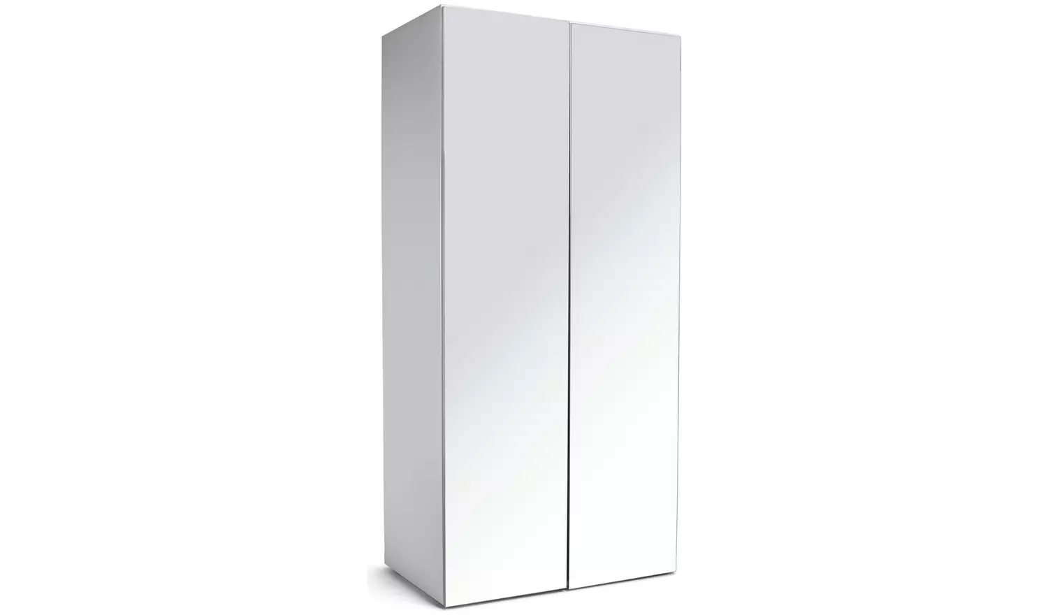 Habitat Atlas 2 Door Mirrored Tall Wardrobe - White