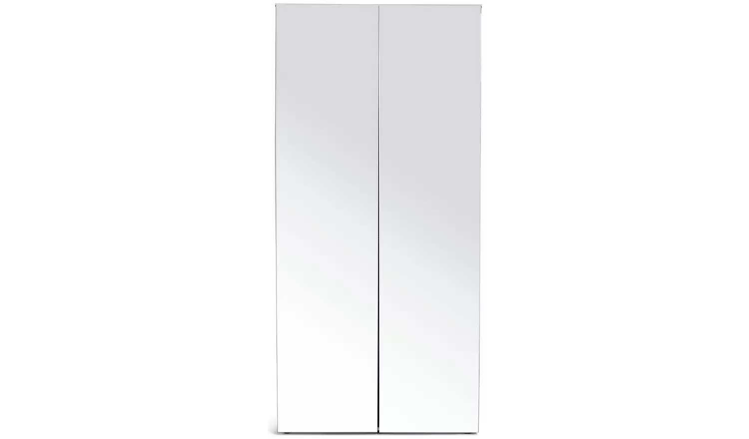 Habitat Atlas 2 Door Mirrored Tall Wardrobe - White
