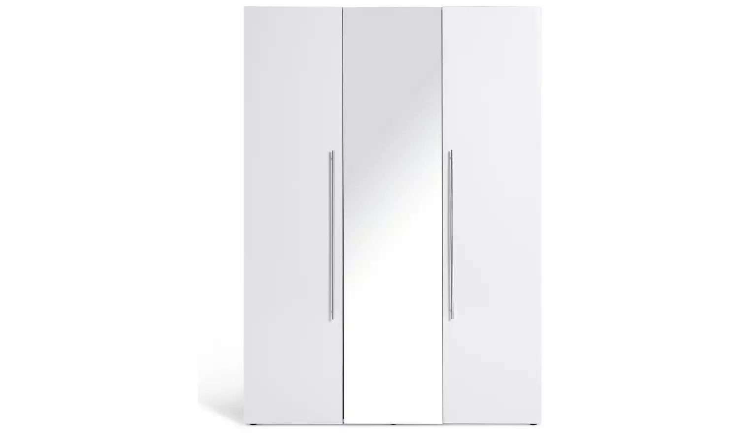 Habitat Atlas 3 Door Mirrored Tall Wardrobe - White