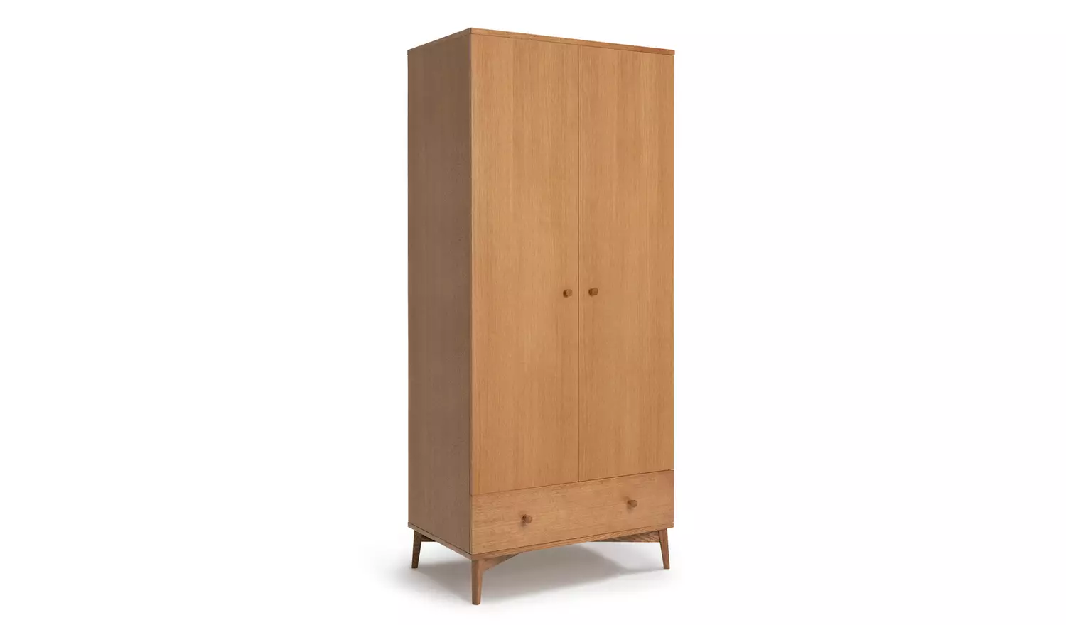 Habitat Kirk 2 Door 1 Drawer Wardrobe - Walnut