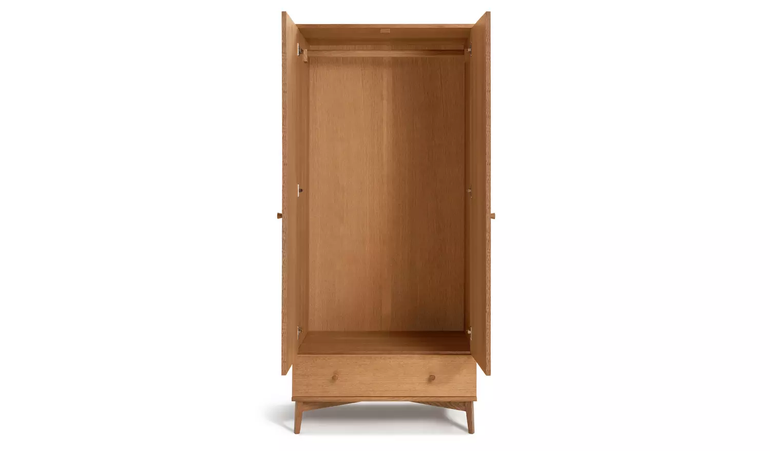 Habitat Kirk 2 Door 1 Drawer Wardrobe - Walnut