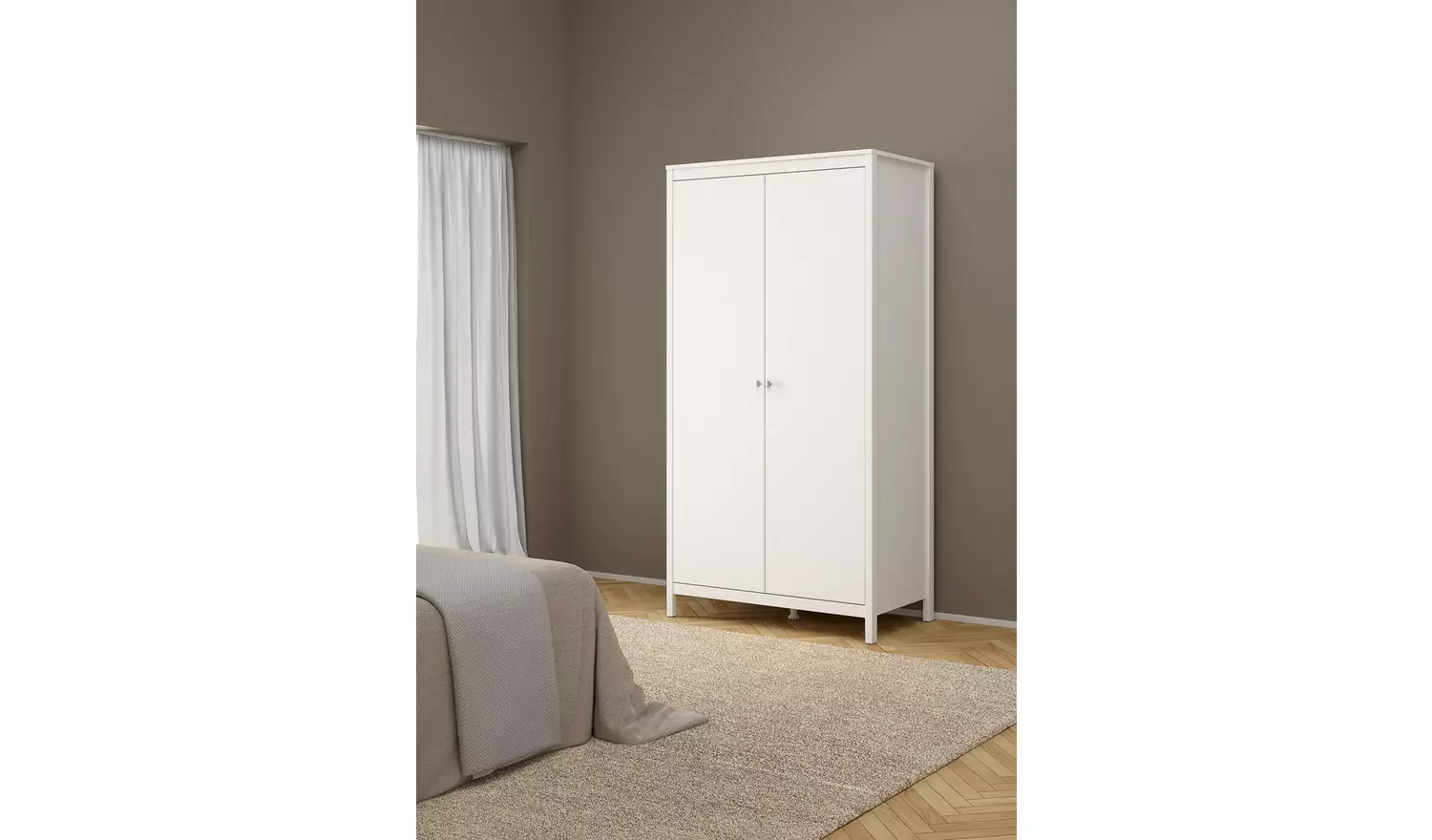 Tvilum Madrid 2 Door Wardrobe - White
