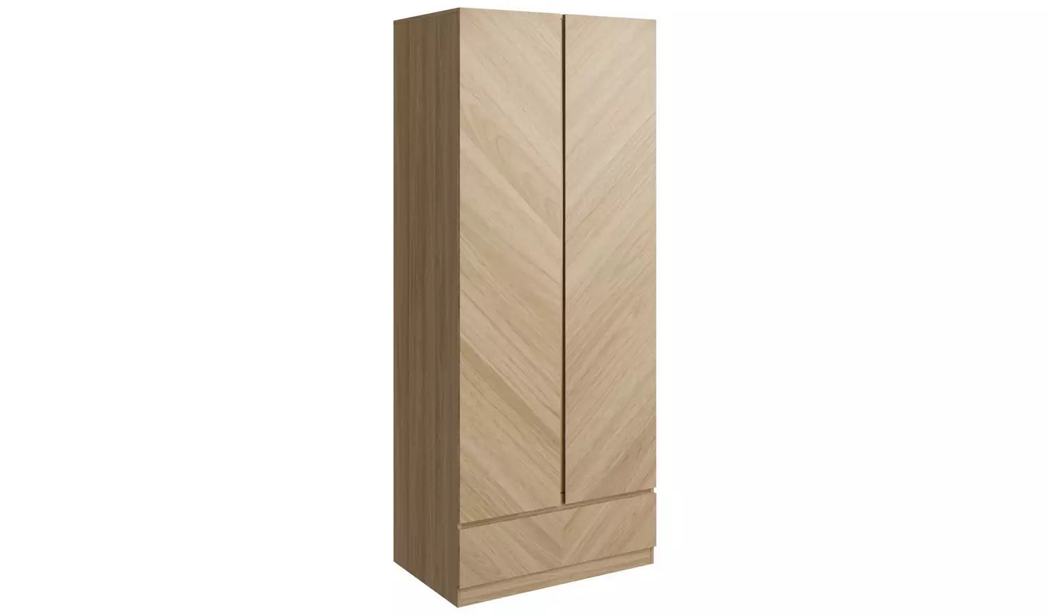 GFW Catania 2 Door 1 Drawer Wardrobe - Oak