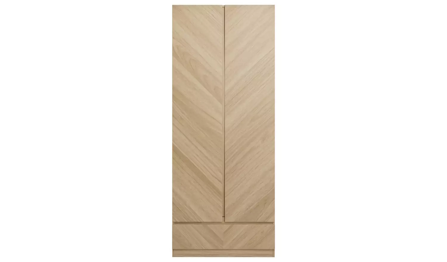 GFW Catania 2 Door 1 Drawer Wardrobe - Oak