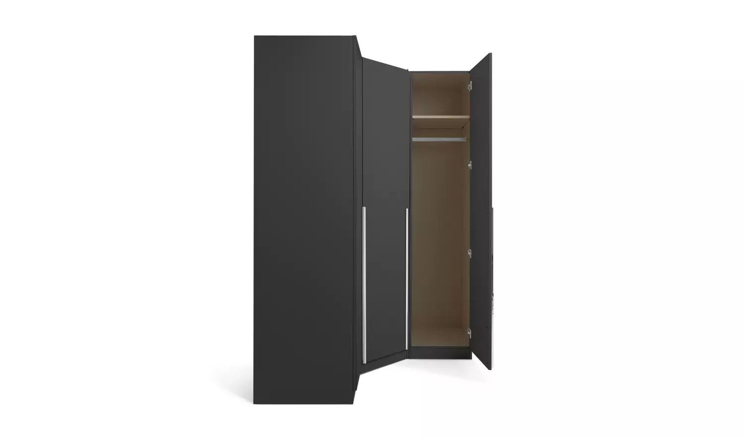 Habitat Munich Corner 3 Door Wardrobe - Anthracite
