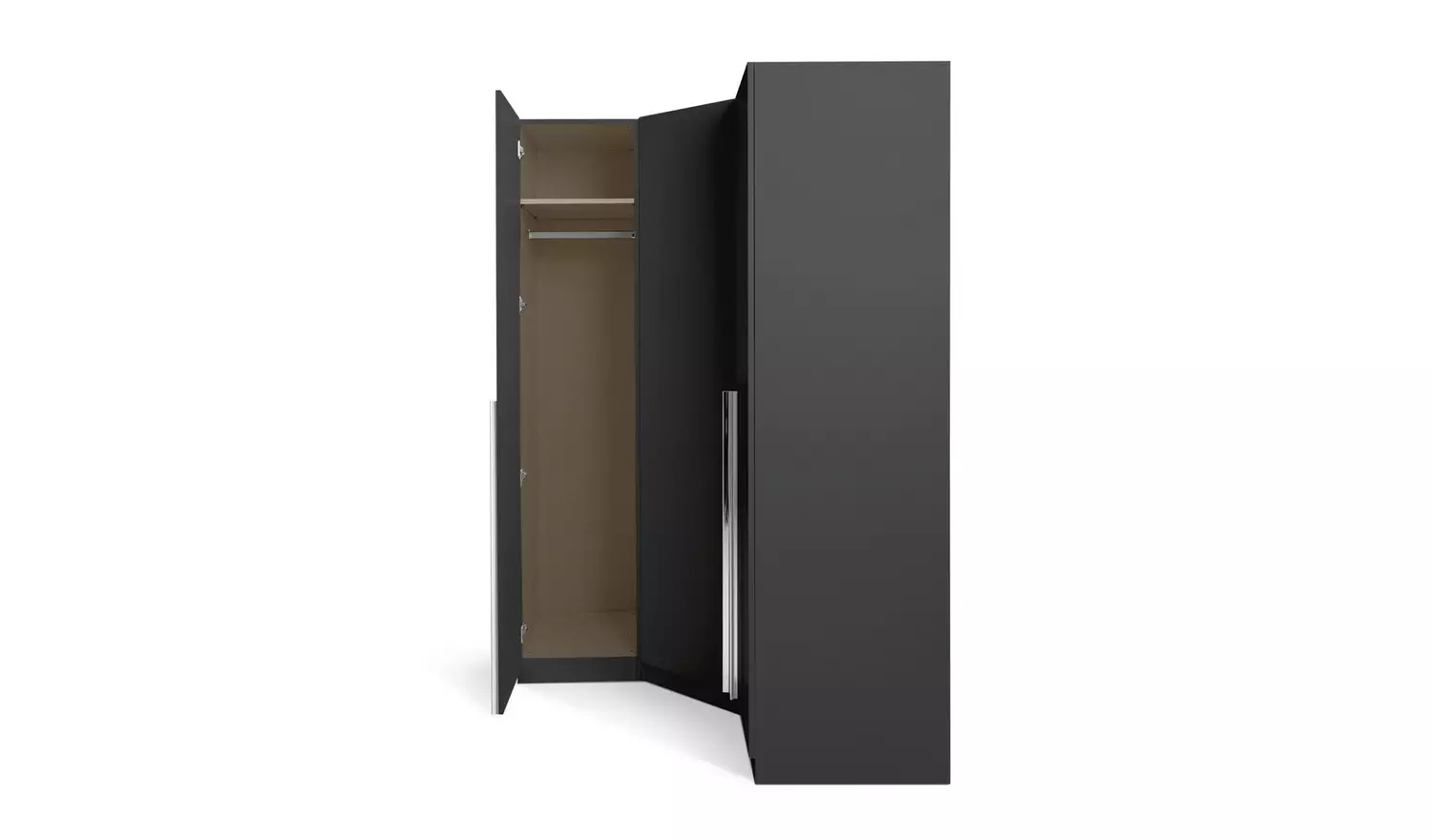 Habitat Munich Corner 3 Door Wardrobe - Anthracite