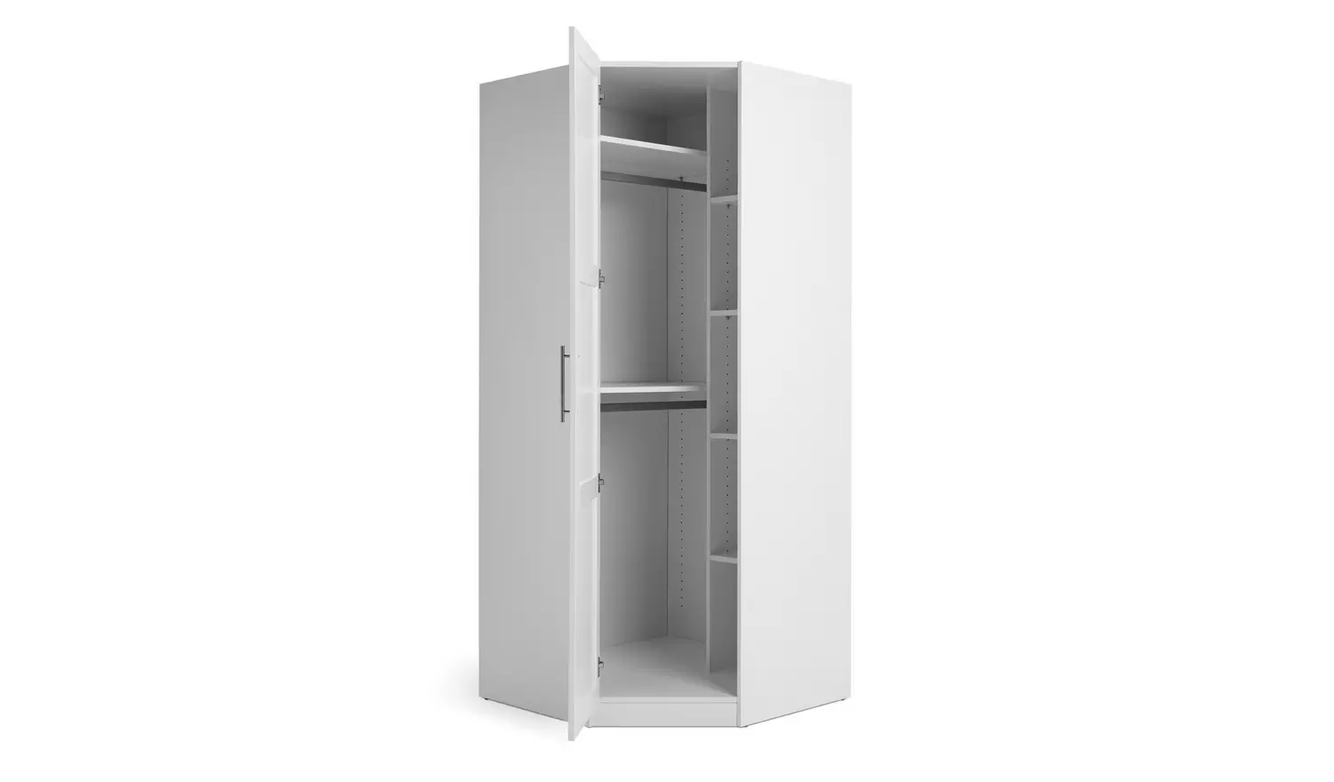 Habitat Munich Panelled Corner 1 Door Wardrobe - White