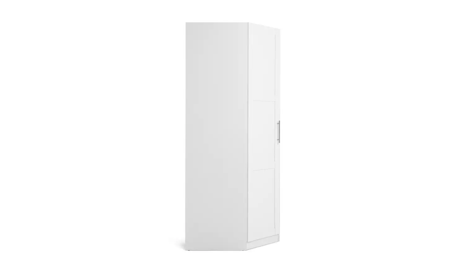 Habitat Munich Panelled Corner 1 Door Wardrobe - White