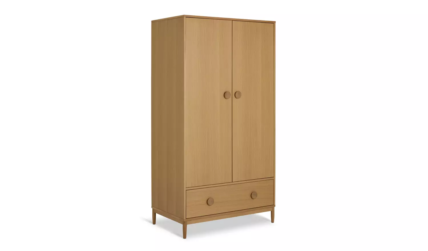Habitat Cornelia 2 Door 1 Drawer Wardrobe - Oak