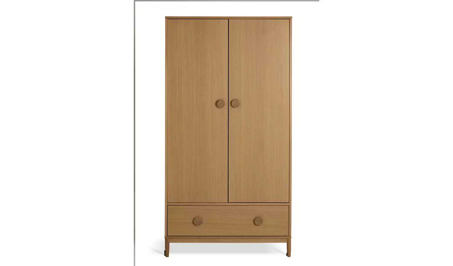 Habitat Cornelia 2 Door 1 Drawer Wardrobe - Oak