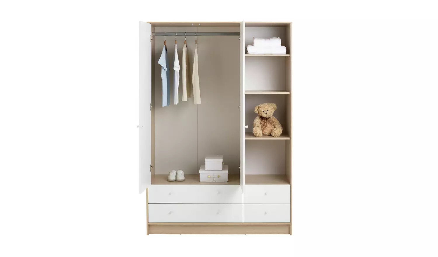 Argos Home Kids Malibu 2 Door 4 Drawer Wardrobe - White