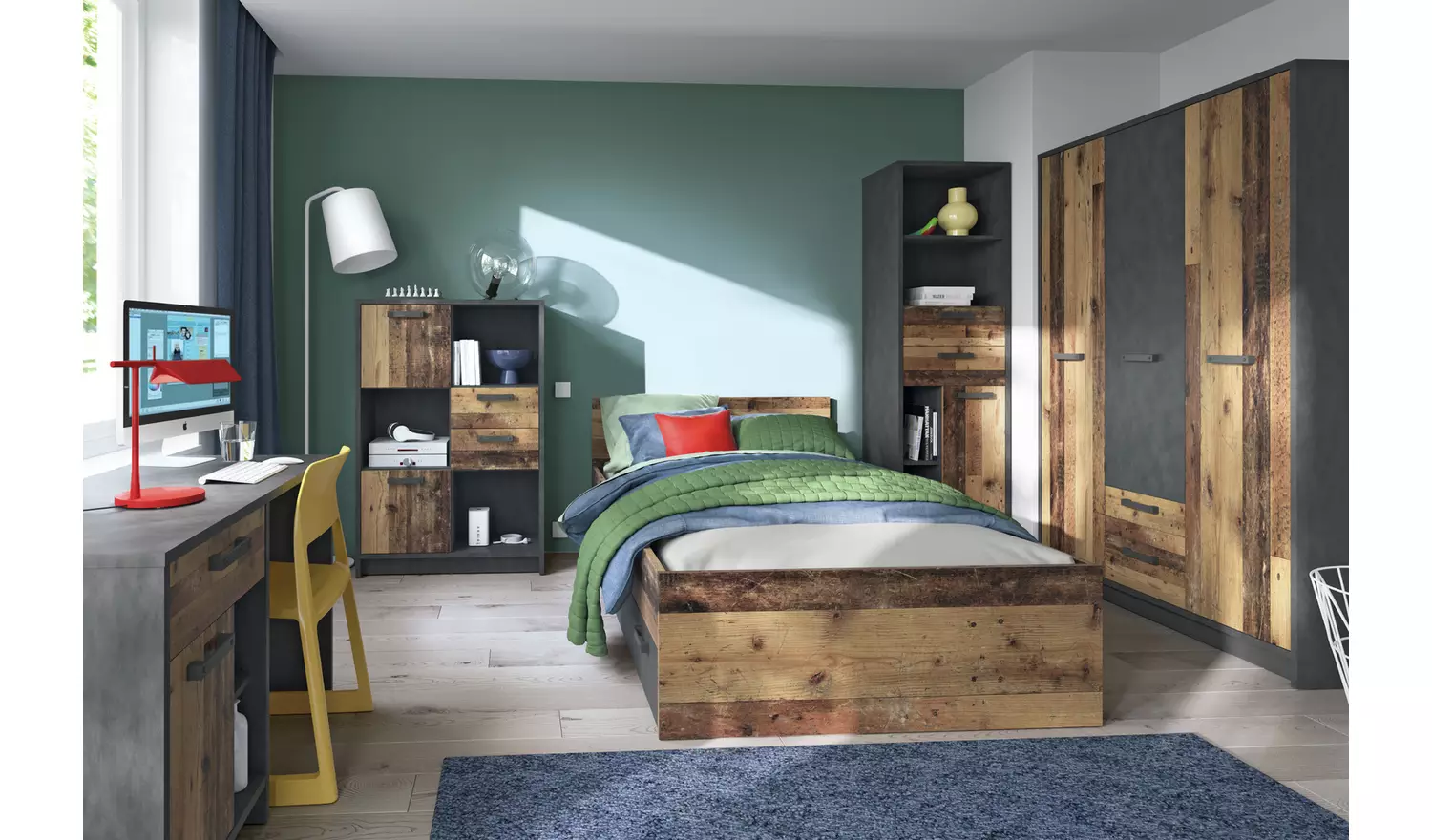 Nubi 3 Door 2 Drawer Wardrobe