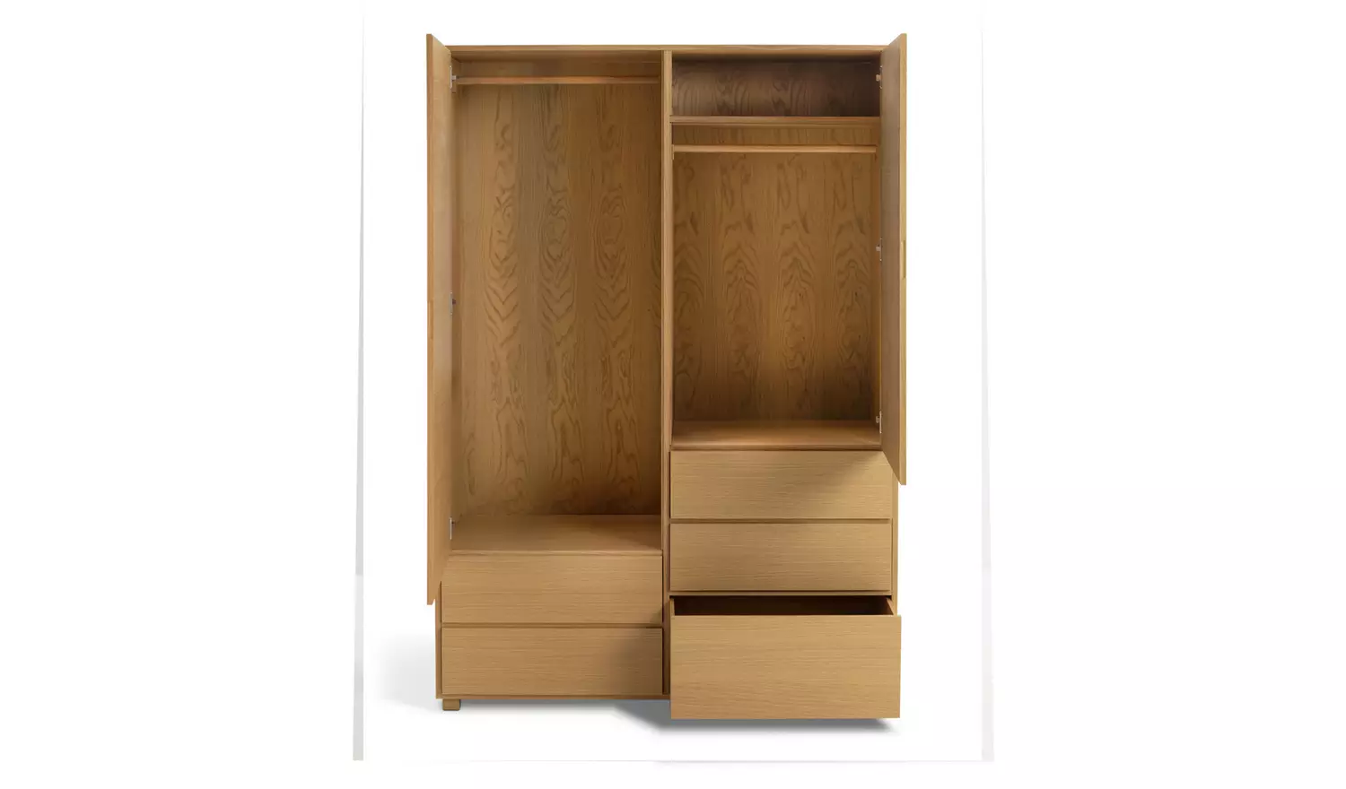 Habitat 60 Hana 2 Door 5 Drawer Wardrobe - Oak