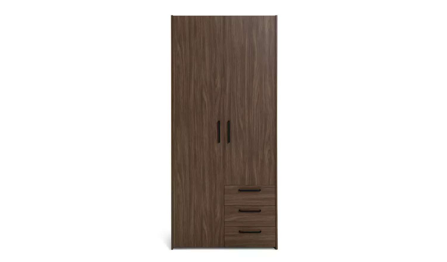 Habitat Oldham 2 Door 3 Drawer Wardrobe - Walnut