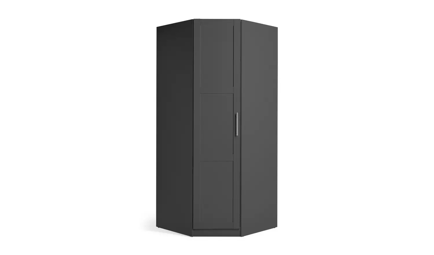 Habitat Munich Panelled Corner 1 Door Wardrobe - Anthracite