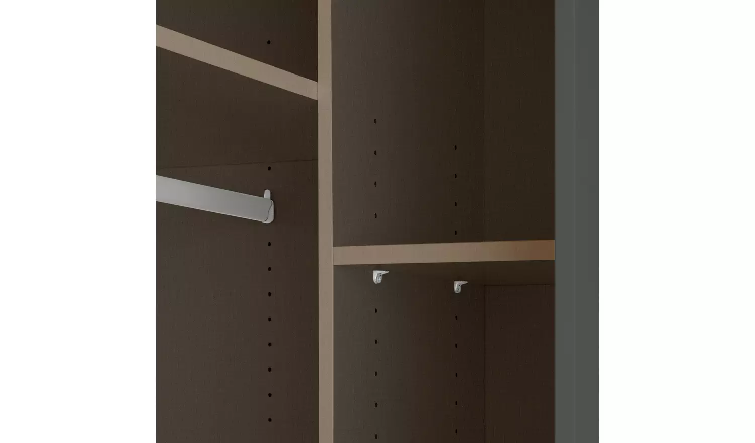 Habitat Munich Panelled Corner 1 Door Wardrobe - Anthracite