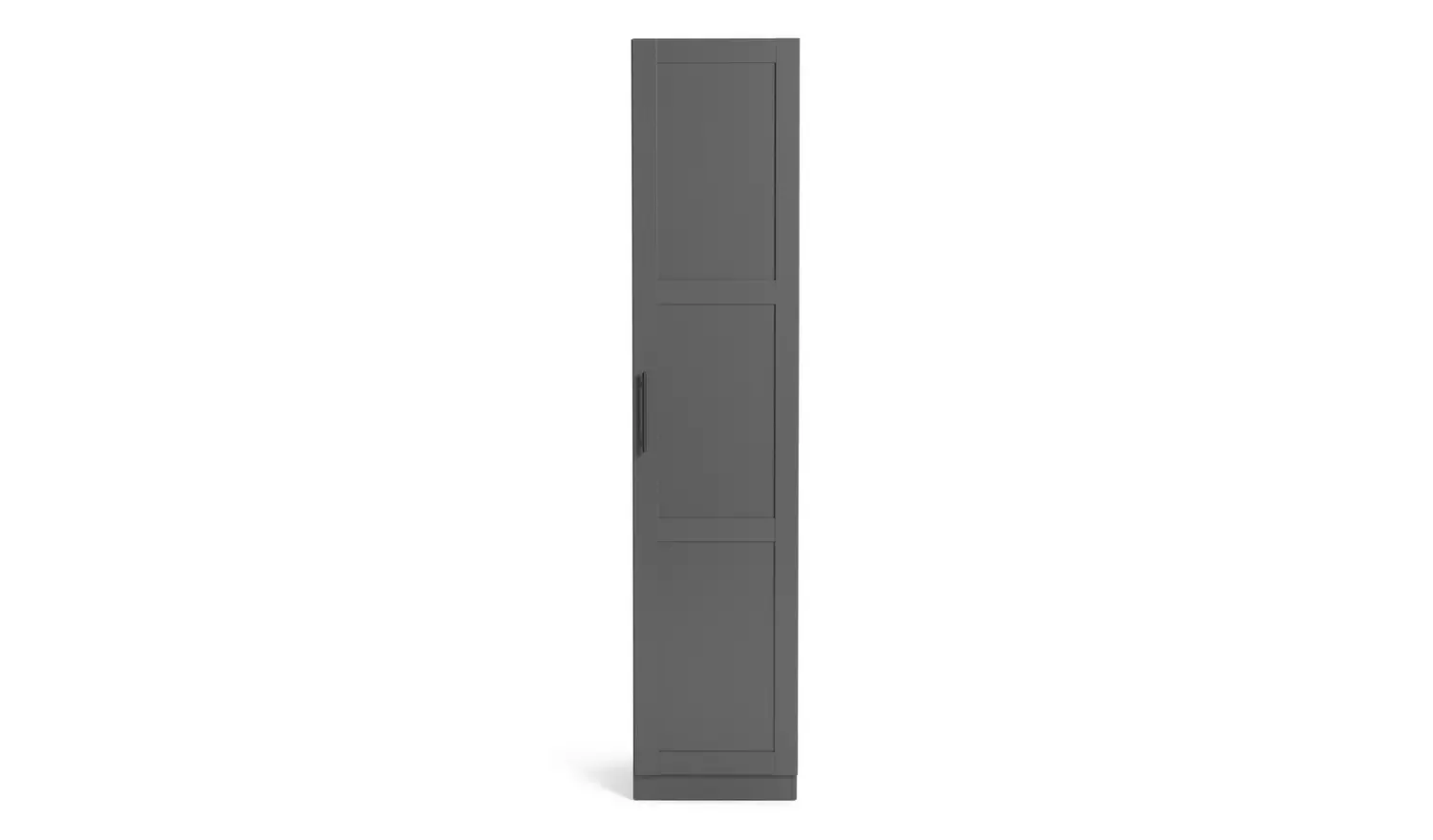 Habitat Munich Panelled 1 Door Wardrobe - Anthracite
