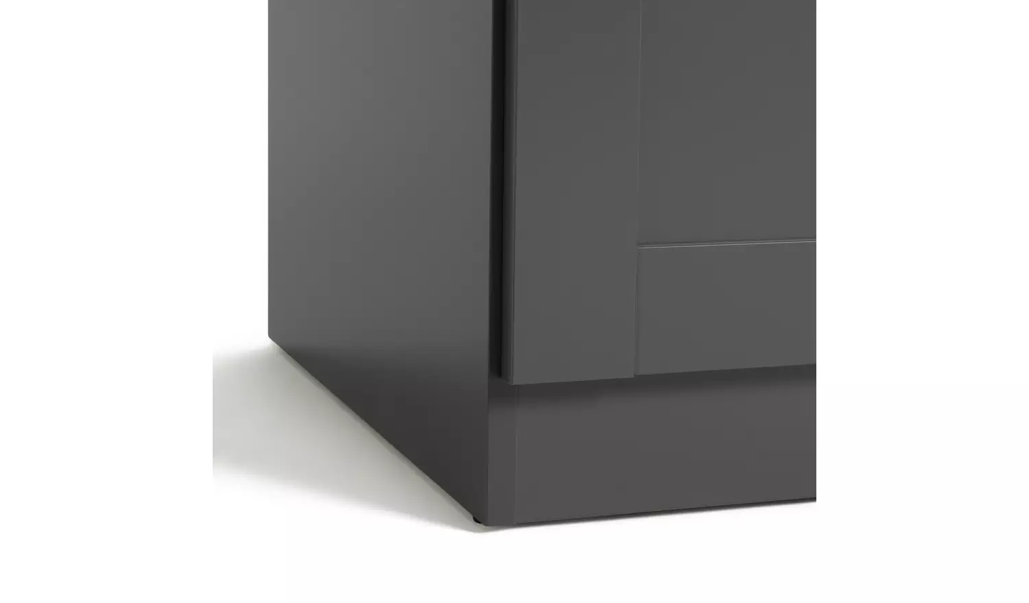 Habitat Munich Panelled 1 Door Wardrobe - Anthracite