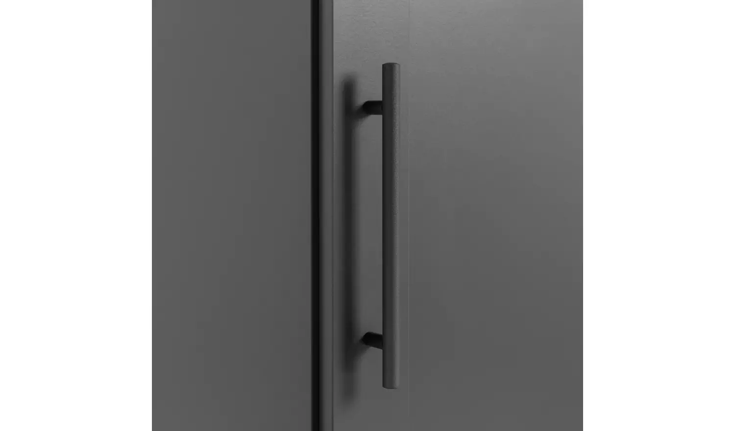 Habitat Munich Panelled 1 Door Wardrobe - Anthracite